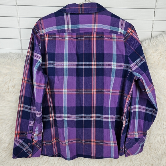 St. John's Bay Plaid Cotton Button Down Shirt - Picture 3 of 10